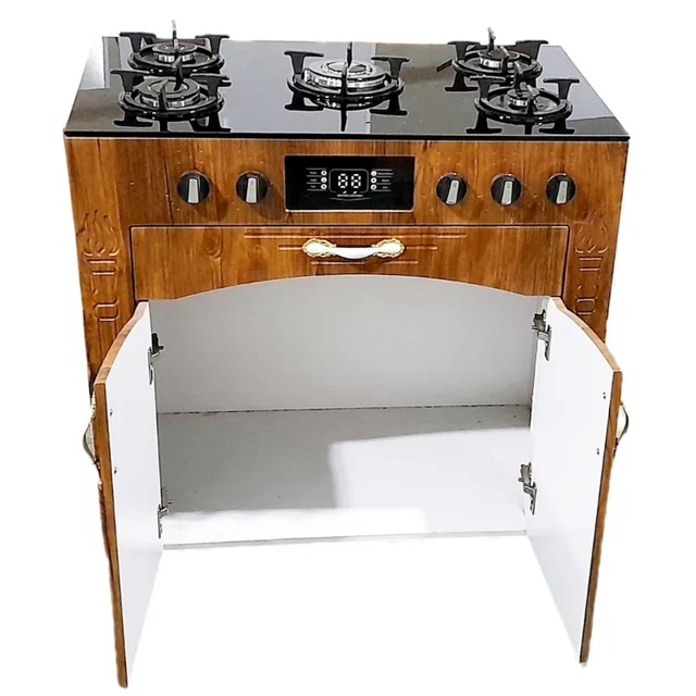اجاق گاز 5 شعله هاکان مدل رو شیشه فندک دار دو درب 102414313
