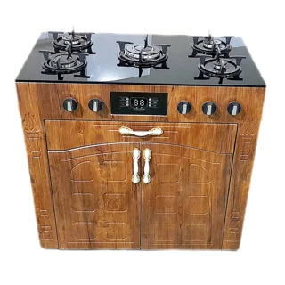 اجاق گاز 5 شعله هاکان مدل رو شیشه فندک دار دو درب 102414312